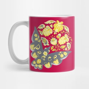 Yellow green folk Mug